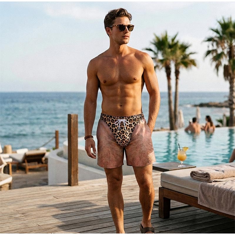 Boxer Shorts Modal - Męskie kąpielówki z nadrukiem 3D włochatych