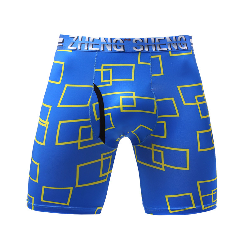 Long Leg Trunk Men - Bielizna Męska Bokserki Homme Ice Silk