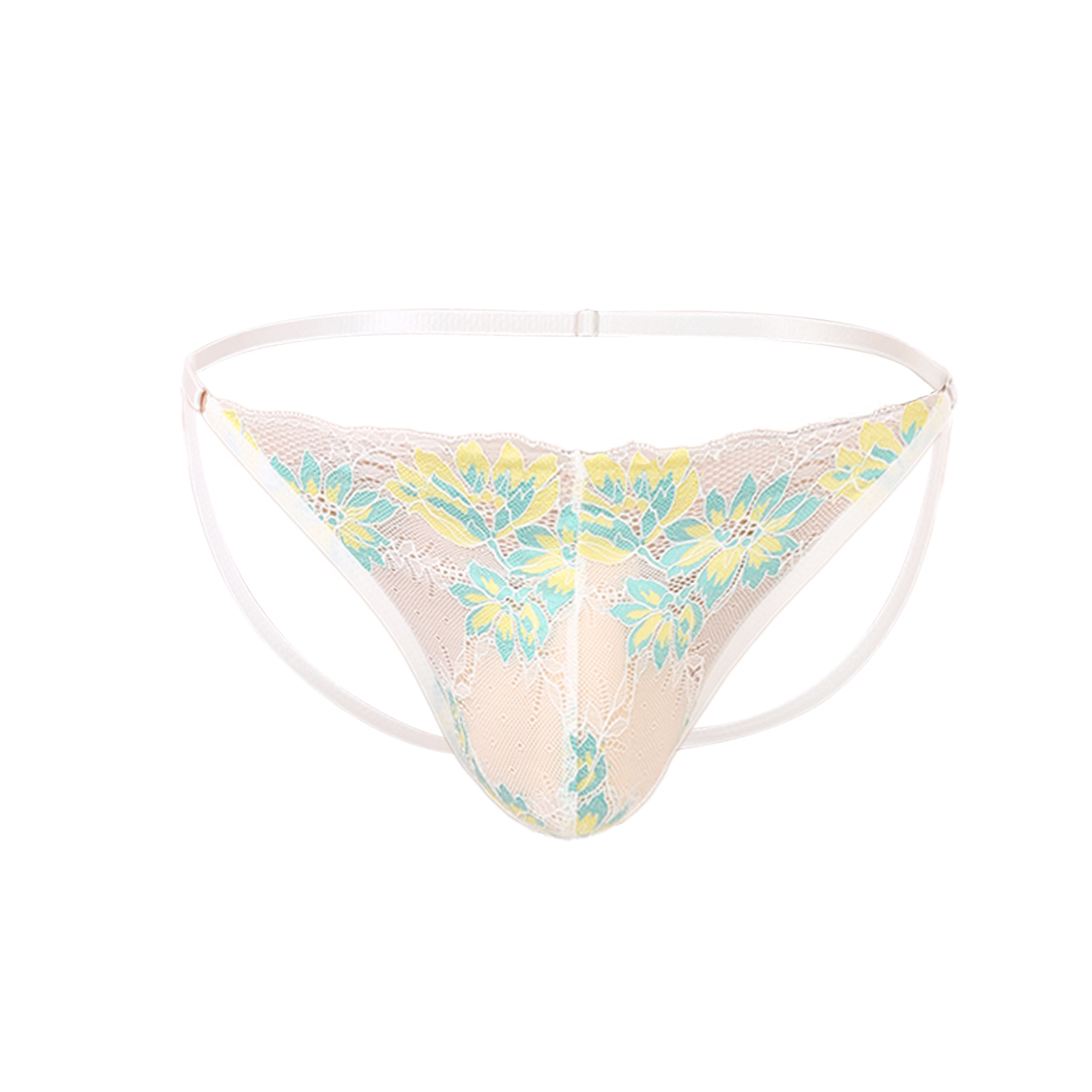 Jockstrap Athletic - Męskie stringi typu jockstrap z koronką,