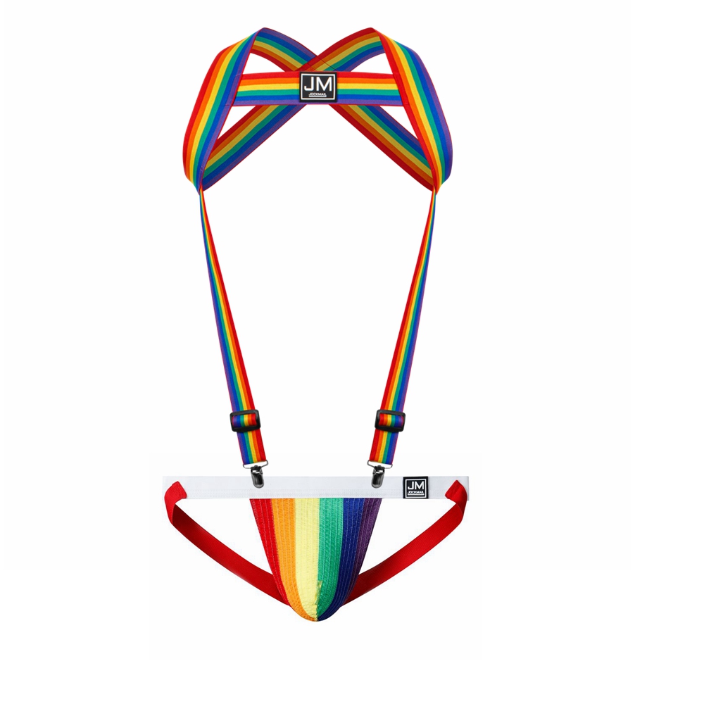 Tęczowa uprząż na ciało Regulo – Jockstrap Athletic recenzja i cena